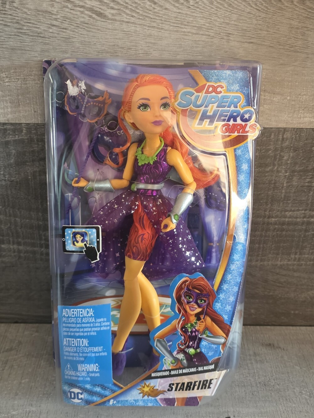 DC Super Hero Girls 12" Doll Figure Masquerade StarFire w/ Mask New b39